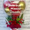 hot air balloon with fresh flowers
