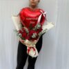 V-Day Floral and Fun Balloon Bouquet - Image 4
