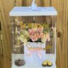 flowers box with text message