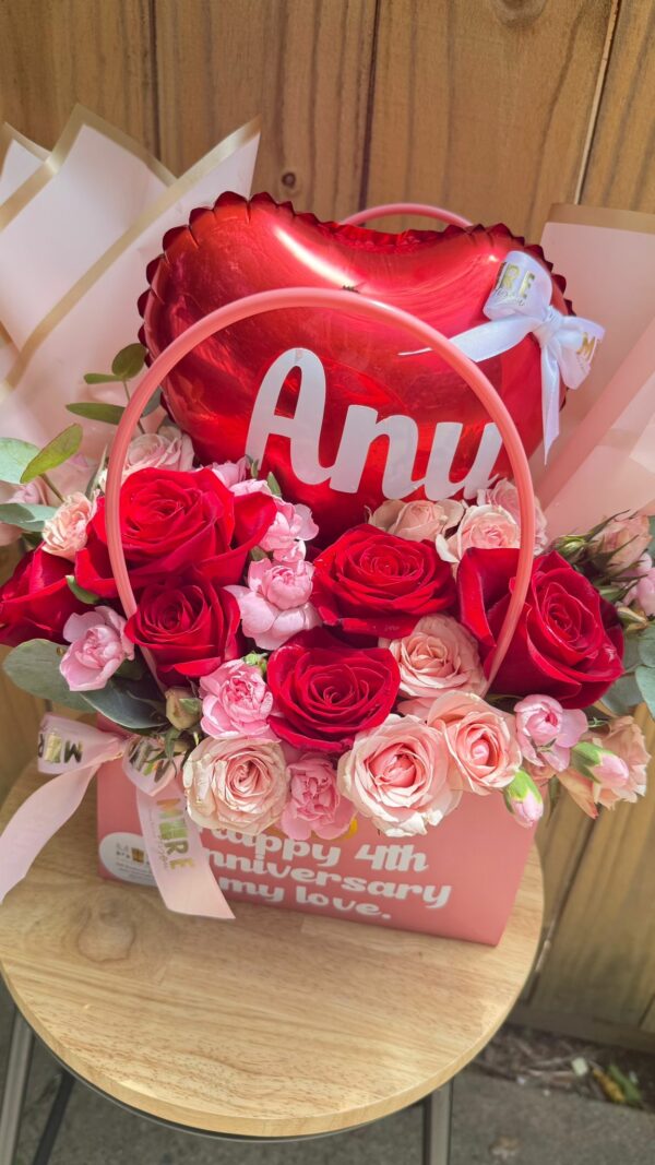 Mix Pink & Red flowers bag - Image 5