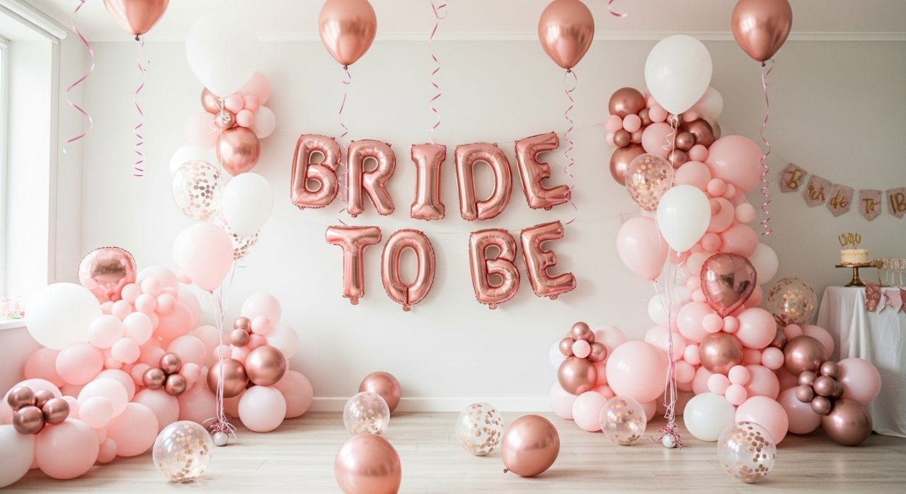 bridal shower balloon décor