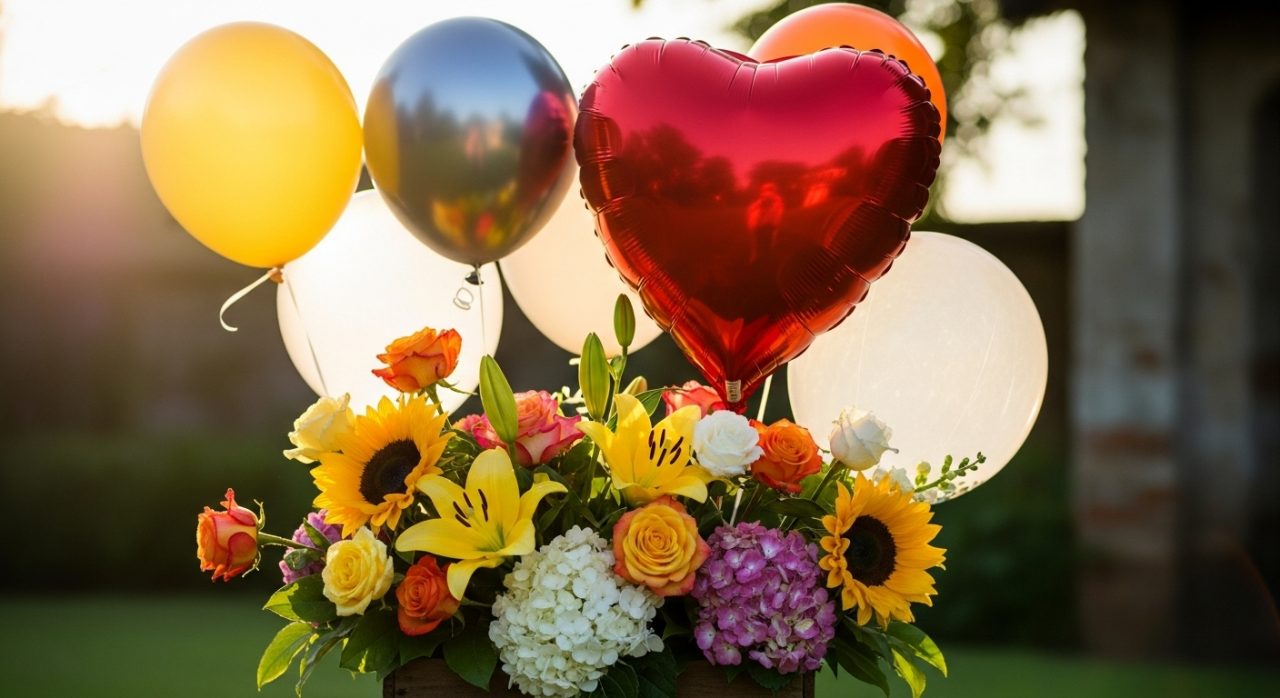 Combining Flowers with Balloons